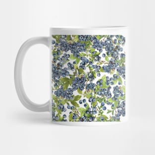 Watercolor big blueberry on white Mug